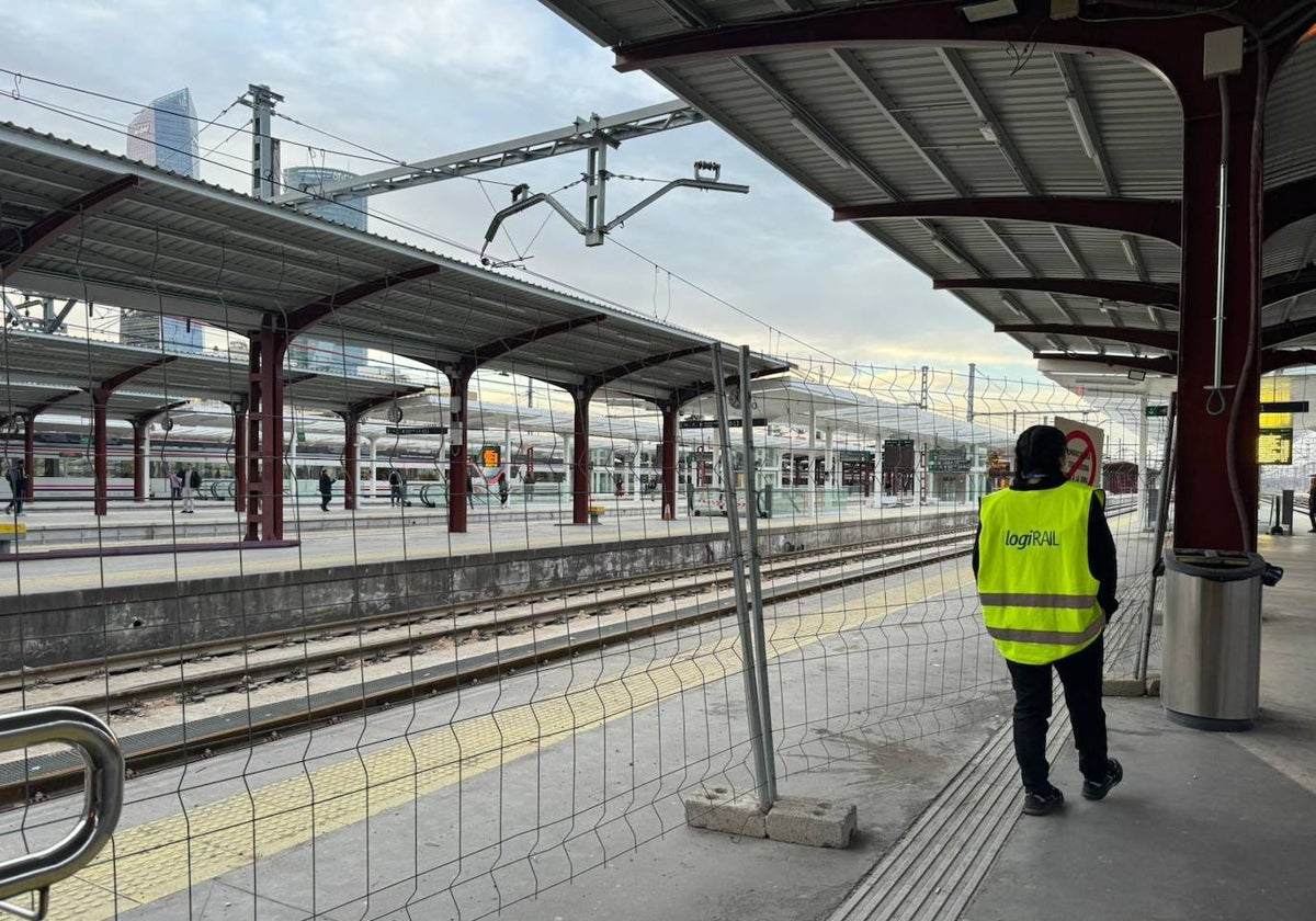 Obras en la estación madrileña de Chamartín.