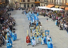Llegada de la procesión a la Plaza Mayor
