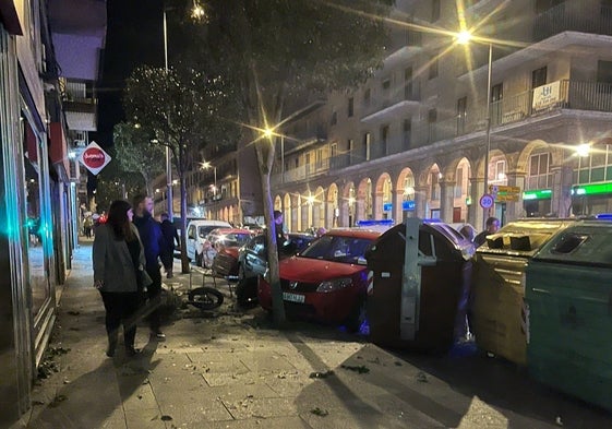 Imagen del turismo estrellado en Gran Vía.