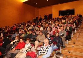 Espectadores en una representación en el auditorio Reina Berenguela de Villares de la Reina.