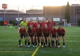 Imagen del once inicial del Salamanca FF frente al Añorga.