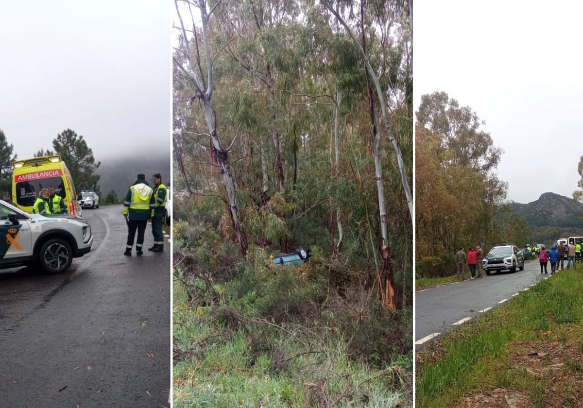 Imágenes del accidente mortal en la DSA-355, en Garcibuey.