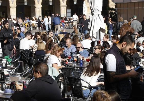 Una imagen de buen tiempo en Salamanca.