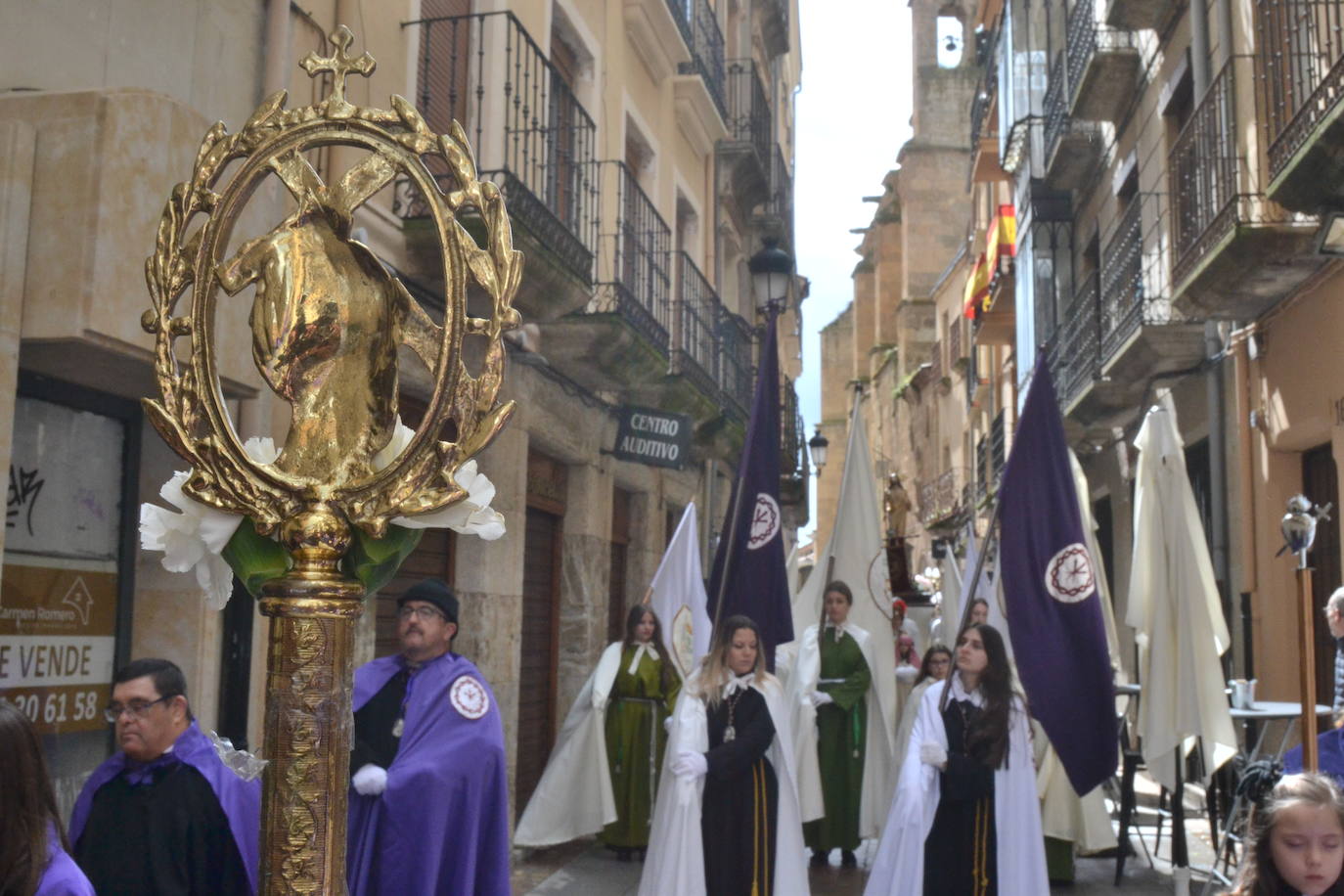 Jesús Resucitado y la Virgen se encuentran en la Plaza Mayor de Ciudad Rodrigo