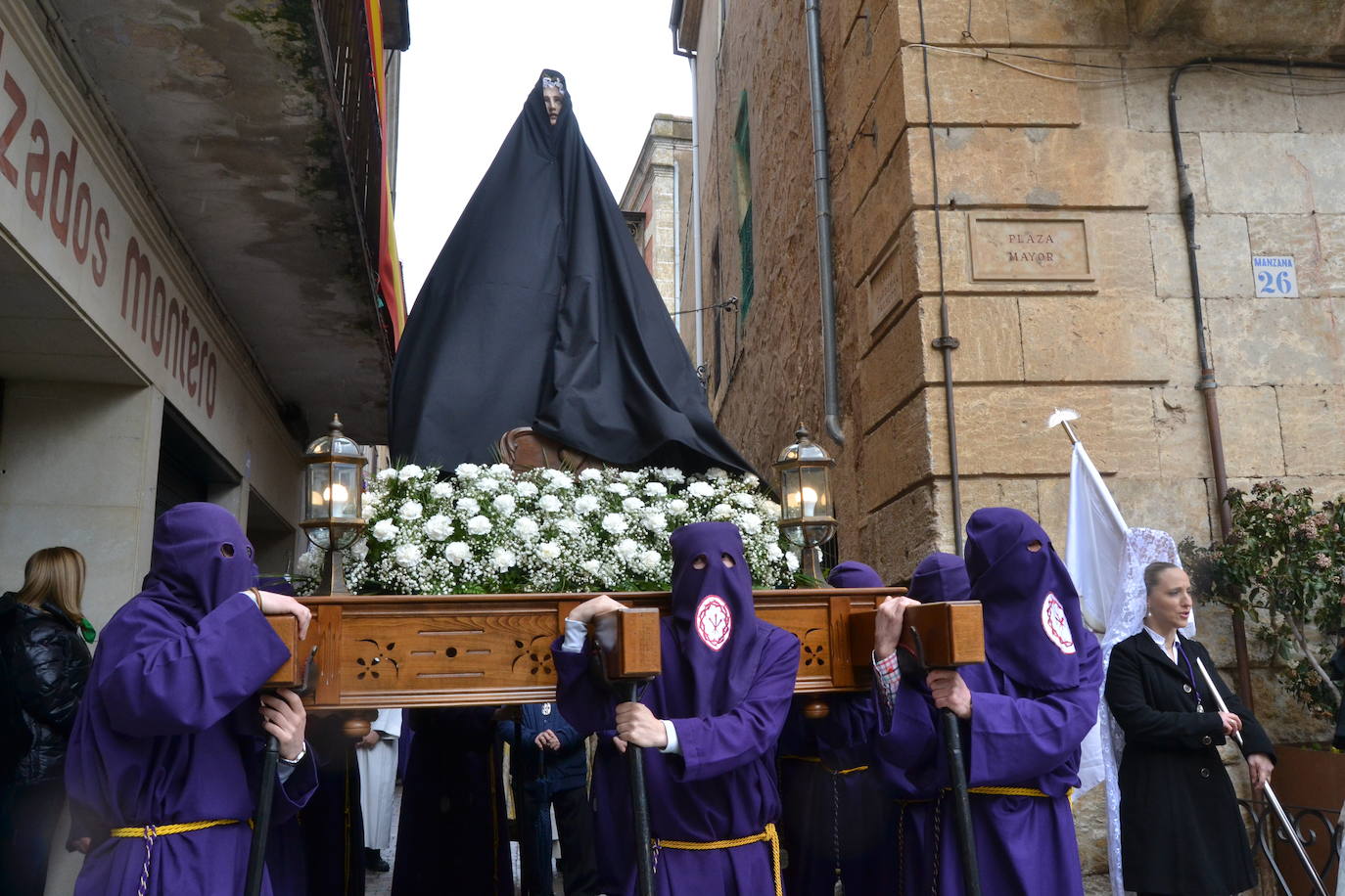 Jesús Resucitado y la Virgen se encuentran en la Plaza Mayor de Ciudad Rodrigo