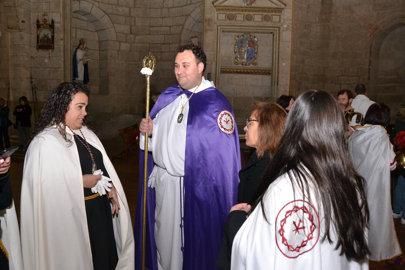 Jesús Resucitado y la Virgen se encuentran en la Plaza Mayor de Ciudad Rodrigo