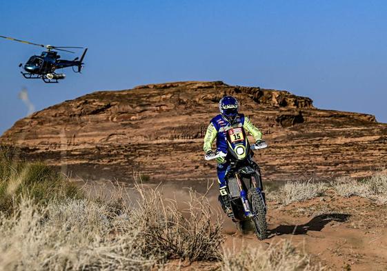 Lorenzo Santolino, durante la última edición del Dakar.