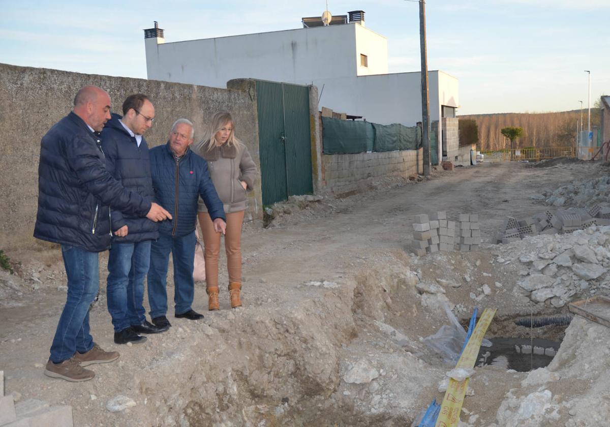 Visita durante la primera fase de las obras.