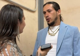 Canelita en el camerino durante la entrevista para LA GACETA.