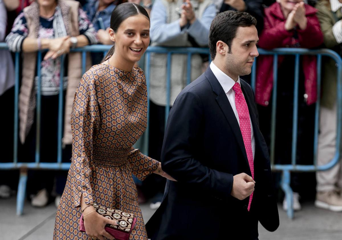 Victoria Federica y Froilán a su llegada a la boda.