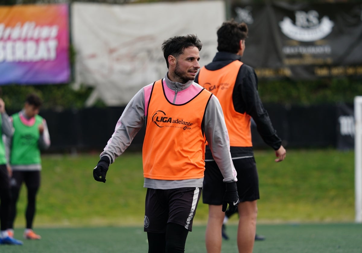 Alvarito, en un entrenamiento en el Tori.