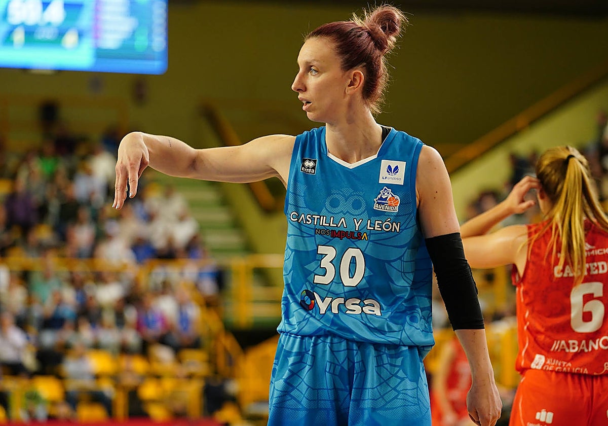 Laura Gil durante un partido.