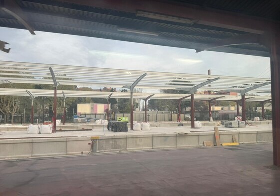 Estación de tren de Chamartín actualmente en obras.