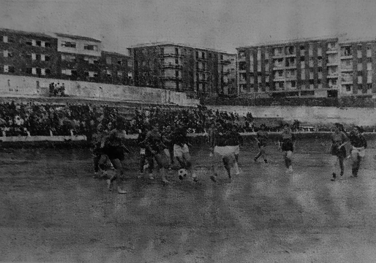 Un partido de la Universidad de Salamanca contra el Valladolid en 1971.