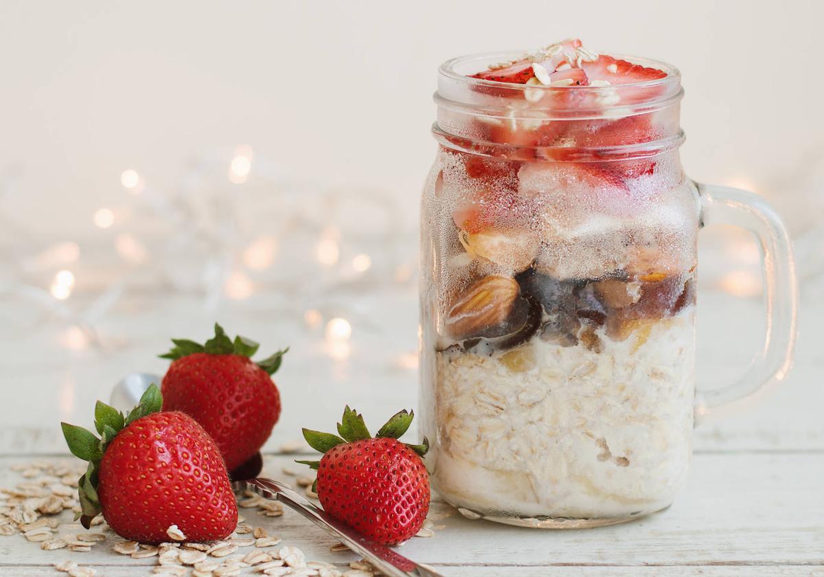 La avena dormida, un desayuno saludable y saciante.