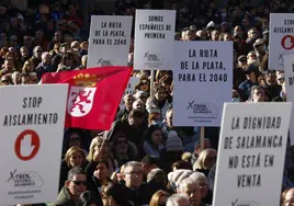 Manifestación por el Ruta de la Plata.