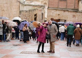 Un día lluvioso en Salamanca.