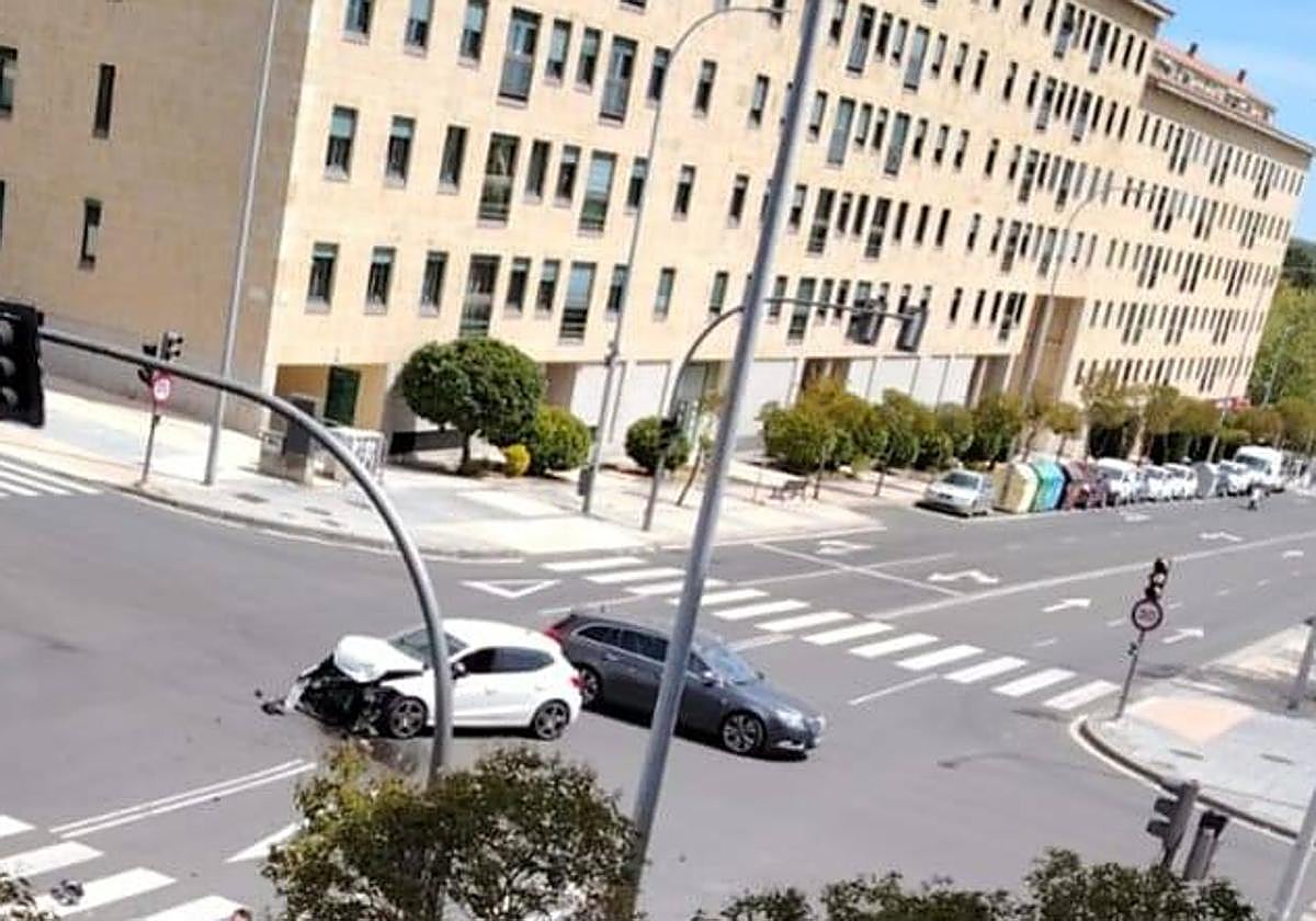 Accidente en la calle la Bañeza