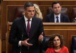 Pedro Sánchez, en le Congreso.