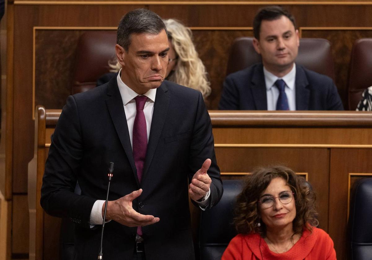 Pedro Sánchez, en le Congreso.