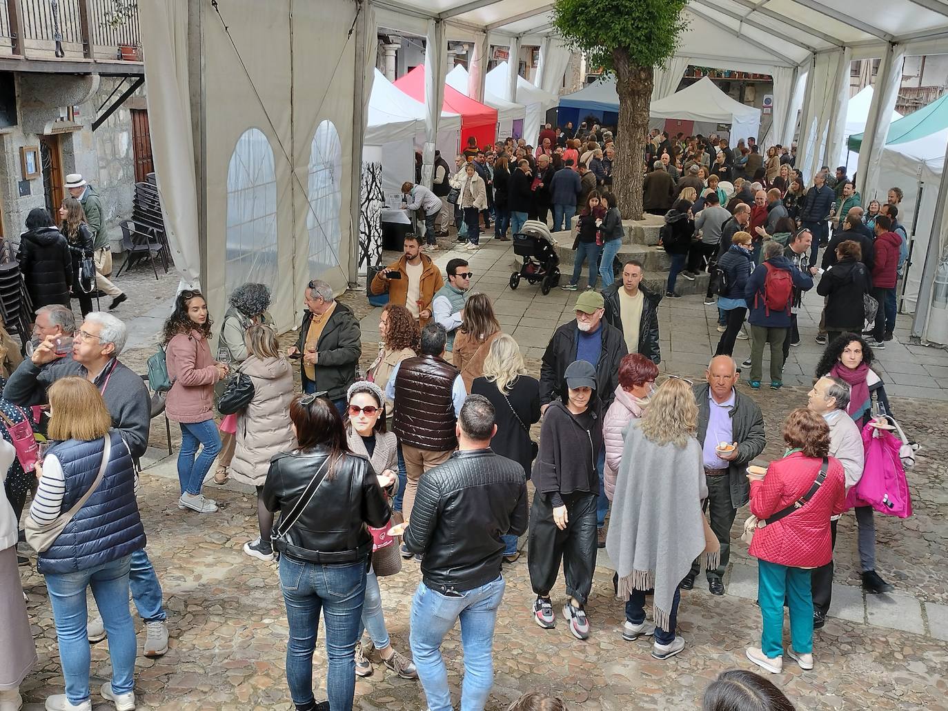 El público responde a la Feria de Enoturismo de San Esteban de la Sierra