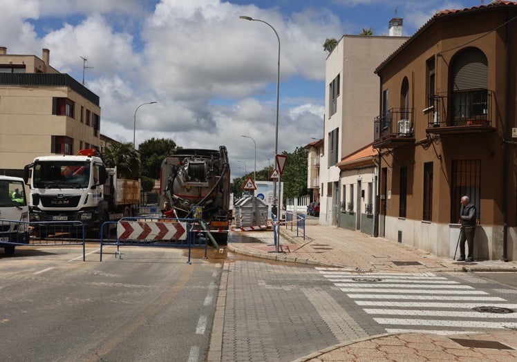 El tramo afectado por el reventón.