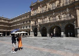 Una imagen de calor en el centro de Salamanca.