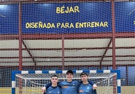 Los jugadores de Castilla y León presentes en la concentración de Béjar.