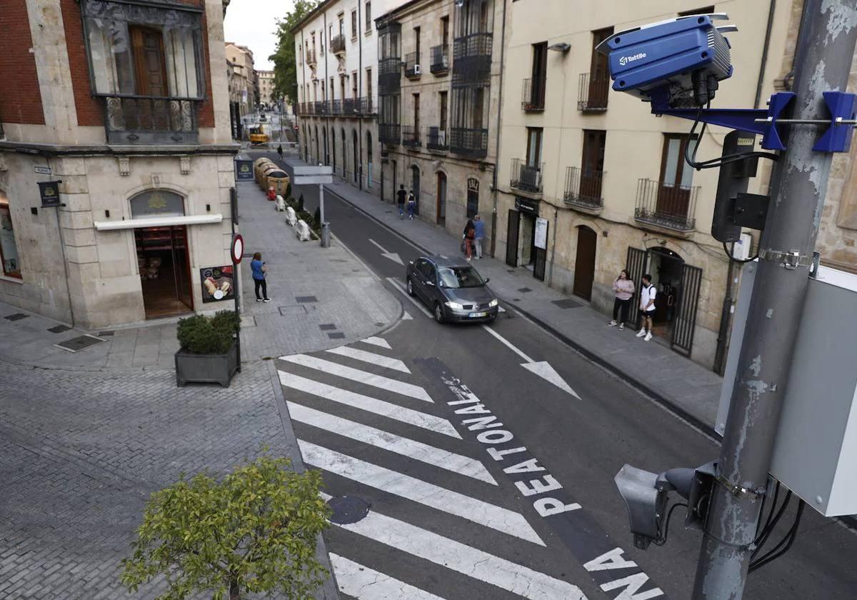 Cámara instalada ya dentro de la Zona de Bajas Emisiones.