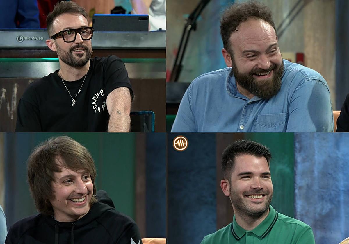 Los componentes de Supersubmarina, en el plató de La Resistencia.