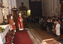 Raúl Berzosa, en la celebración de despedida del obispo el 19 de enero de 2019.