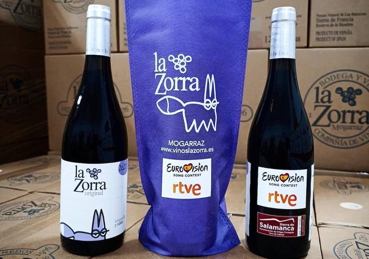 Imagen promocional del vino salmantino en Eurovisión.