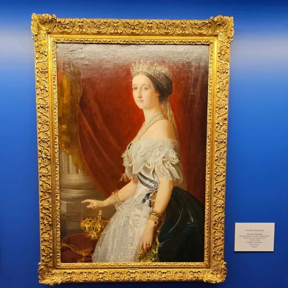 El retrato de la emperatriz Eugenia de Montijo, salido de los pinceles de Winterhalter.