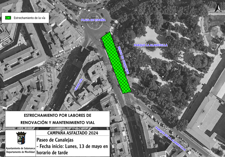 Plano de la zona afectada esta tarde.