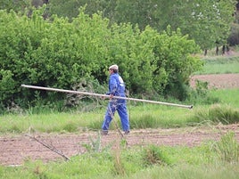 Un agricultor, en una localidad salmantina.