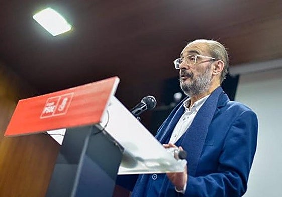 El secretario general del PSOE Aragón, Javier Lambán.