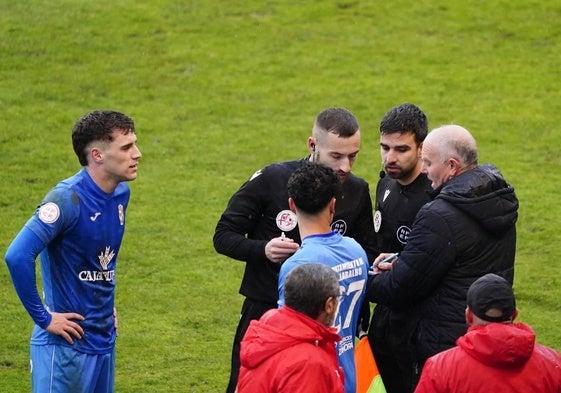 Matía Gallo en el encuentro entre el Salamanca UDS y el Villaralbo.