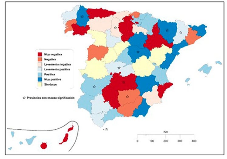 Evolución provincial del éxito futbolístico entre 1960 y 2020.