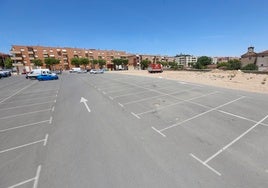 Aparcamiento de las Bernardas, cercano a la futura ubicación del centro de salud