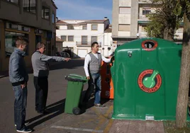 Reciclaje de vidrio en Alba en una campaña celebrada anteriormente.