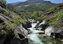 Imagen de una de las cascadas del Valle del Jerte.