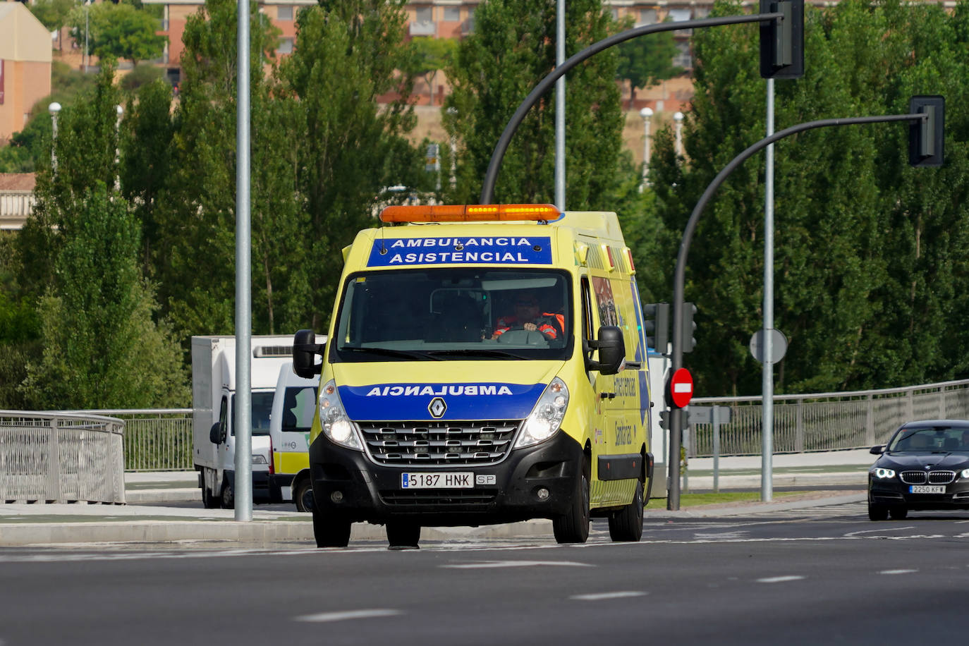 Ambulancia del Sacyl, de servicio.