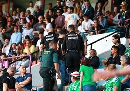 Intervención de la seguridad privada y la Guardia Civil el domingo en el Helmántico.