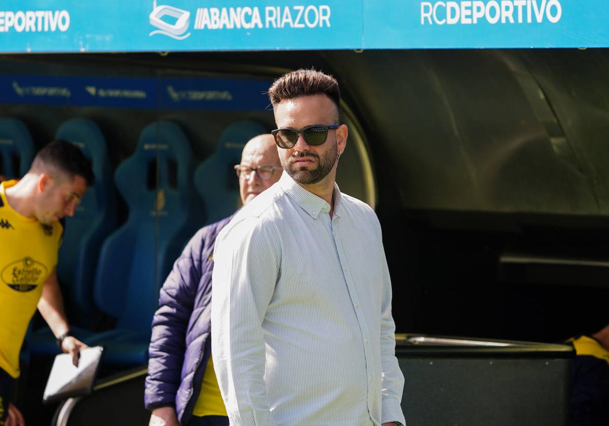 Antonio Paz, secretario técnico de Unionistas, en el choque de Riazor esta pasada temporada.