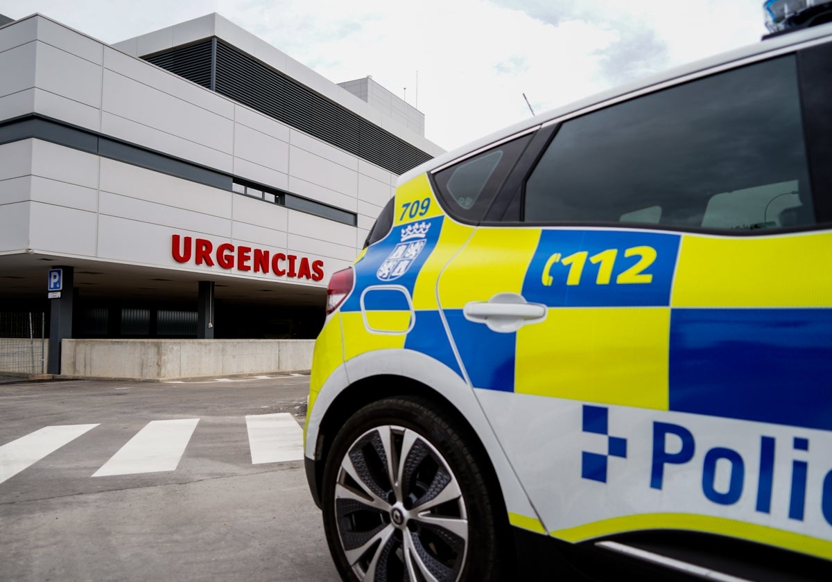 La Policía Local en el Hospital de Salamanca.