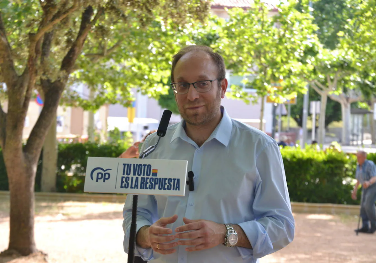 Marcos Iglesias durante un acto de la campaña electoral