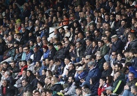 Visión de la Tribuna del Helmántico en el partido contra el Astorga.