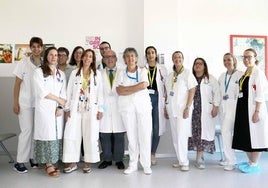 Algunos de los miembros del equipo clínico de Trasplantes de Progenitores Hematopoyético del Hospital.