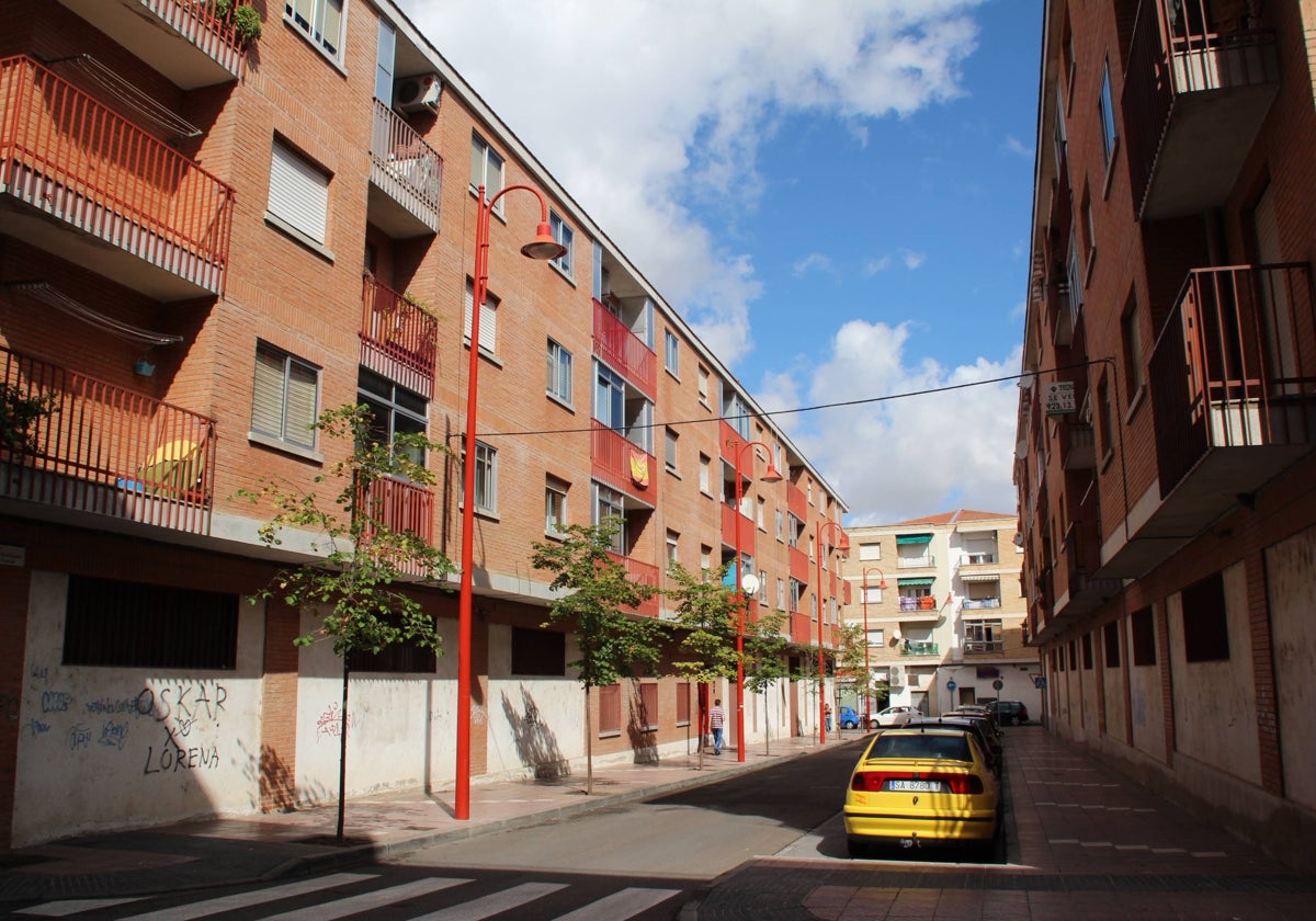 La calle Félix Rodríguez de la Fuente de Santa Marta de Tormes.