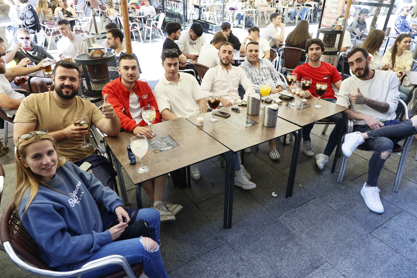 Terrazas llenas en Salamanca para alentar a España: así se animó en el primer partido de la Eurocopa